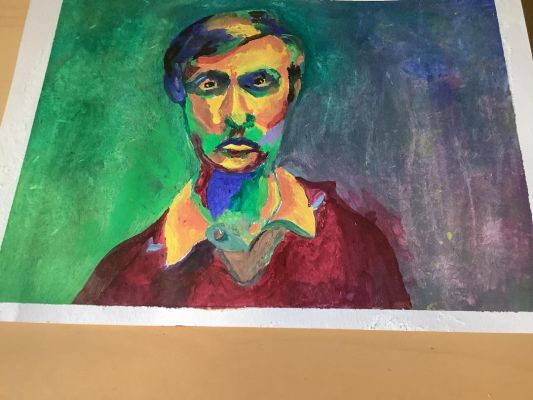 Peindre un portrait de Modigliani de Chantal le 15 mars 2022