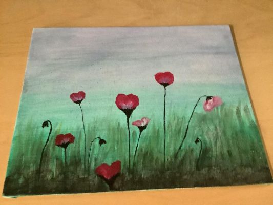 Lâchez-prise avec un triptyque de Coquelicots de Chantal le 29 mars 2022