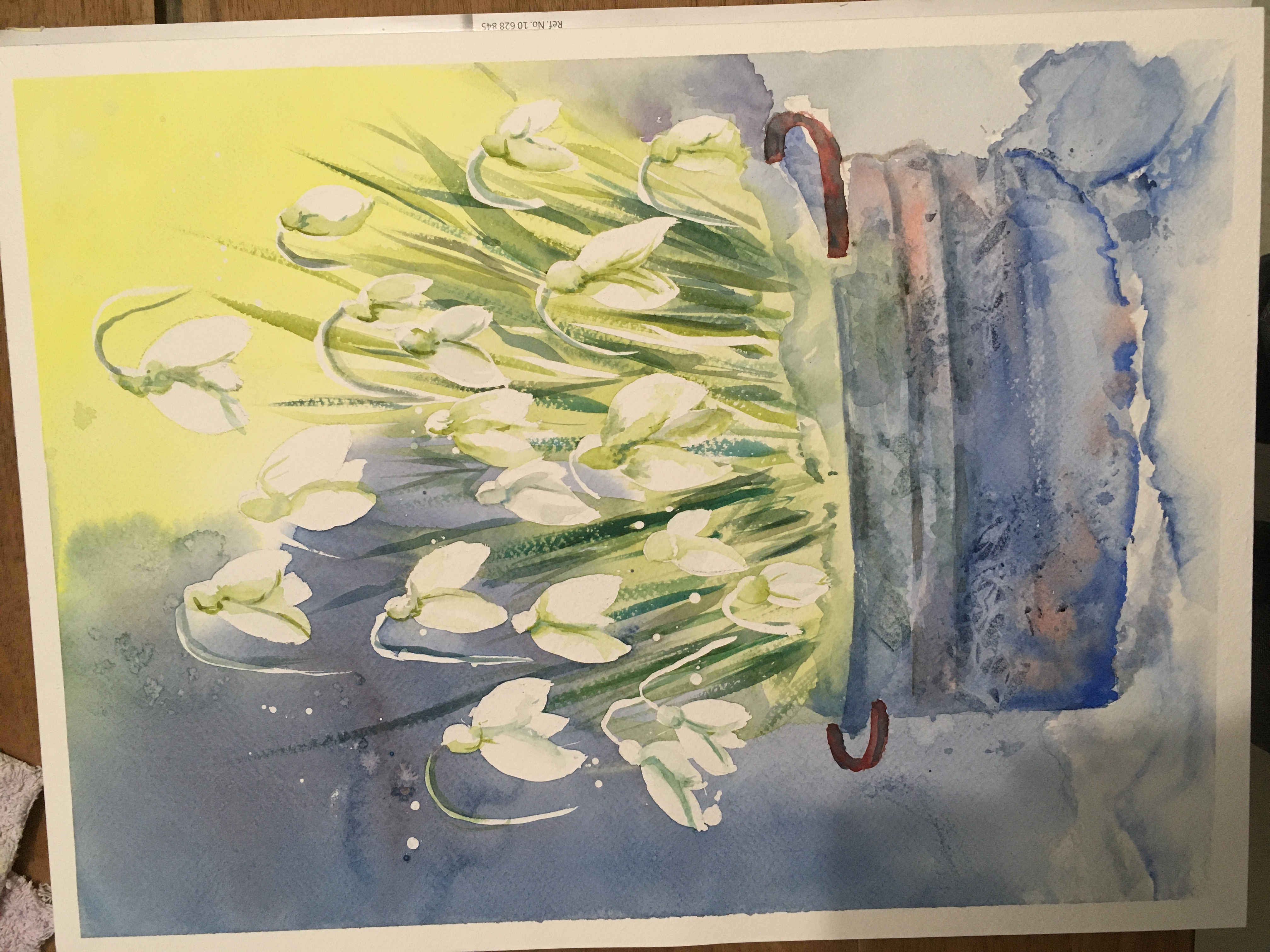 Peindre des Perce-neiges à l'Aquarelle de Albert le 31 mars 2022