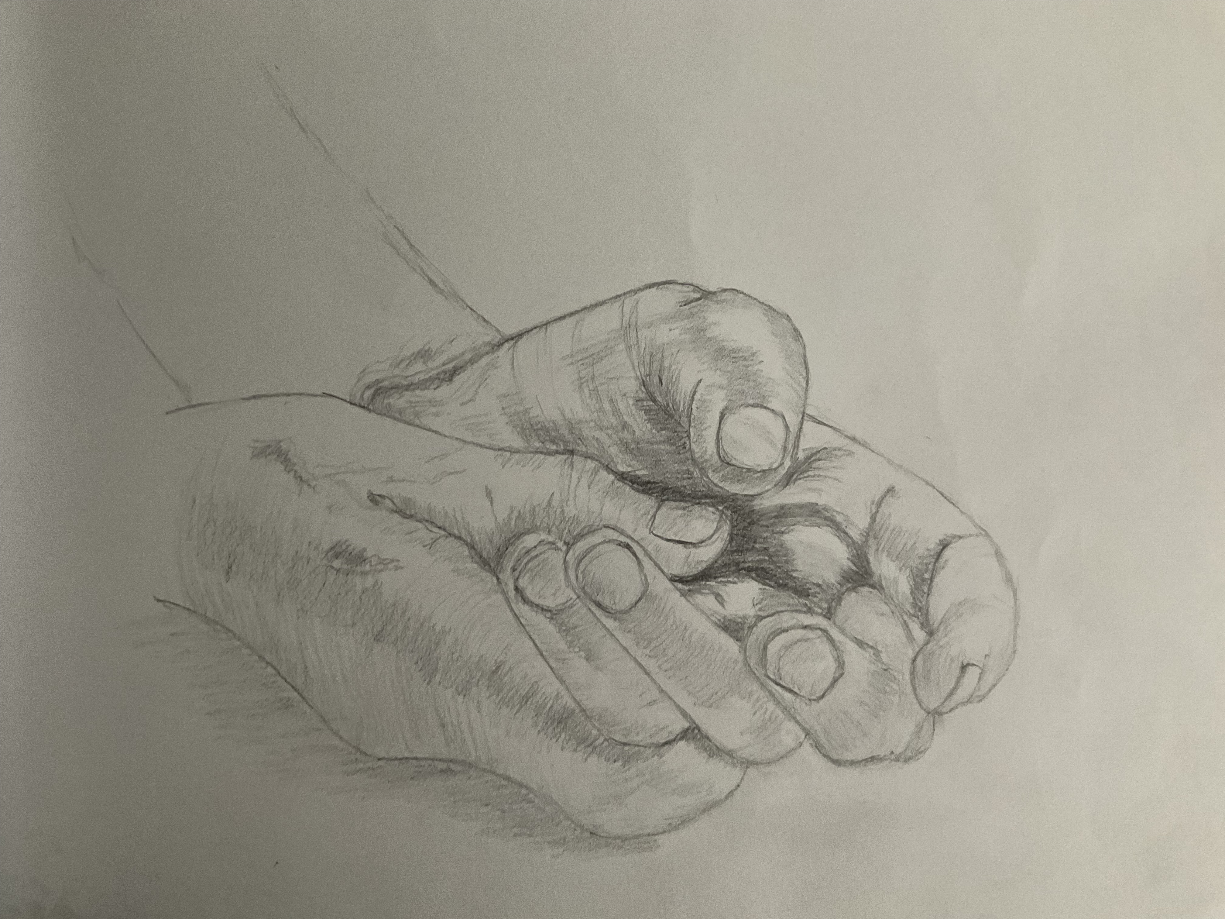 Dessiner les mains d'un senior de Sylvie le 11 avril 2022