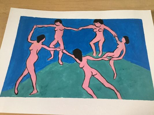 Les danseuses de Matisse à l'Acrylique de Chantal le 12 avril 2022