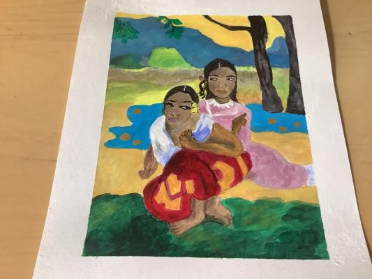 Peindre à l'Acrylique d'après Paul Gauguin de Chantal le 14 avril 2022