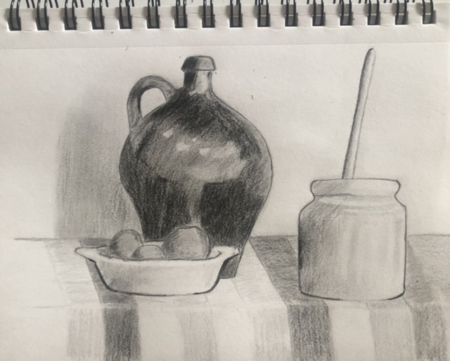 Dessiner une nature morte simple de Jessica le 15 avril 2022