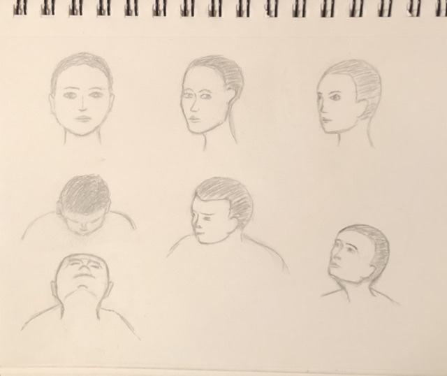 Dessiner les positions de la tête de Jessica le 08 mai 2022
