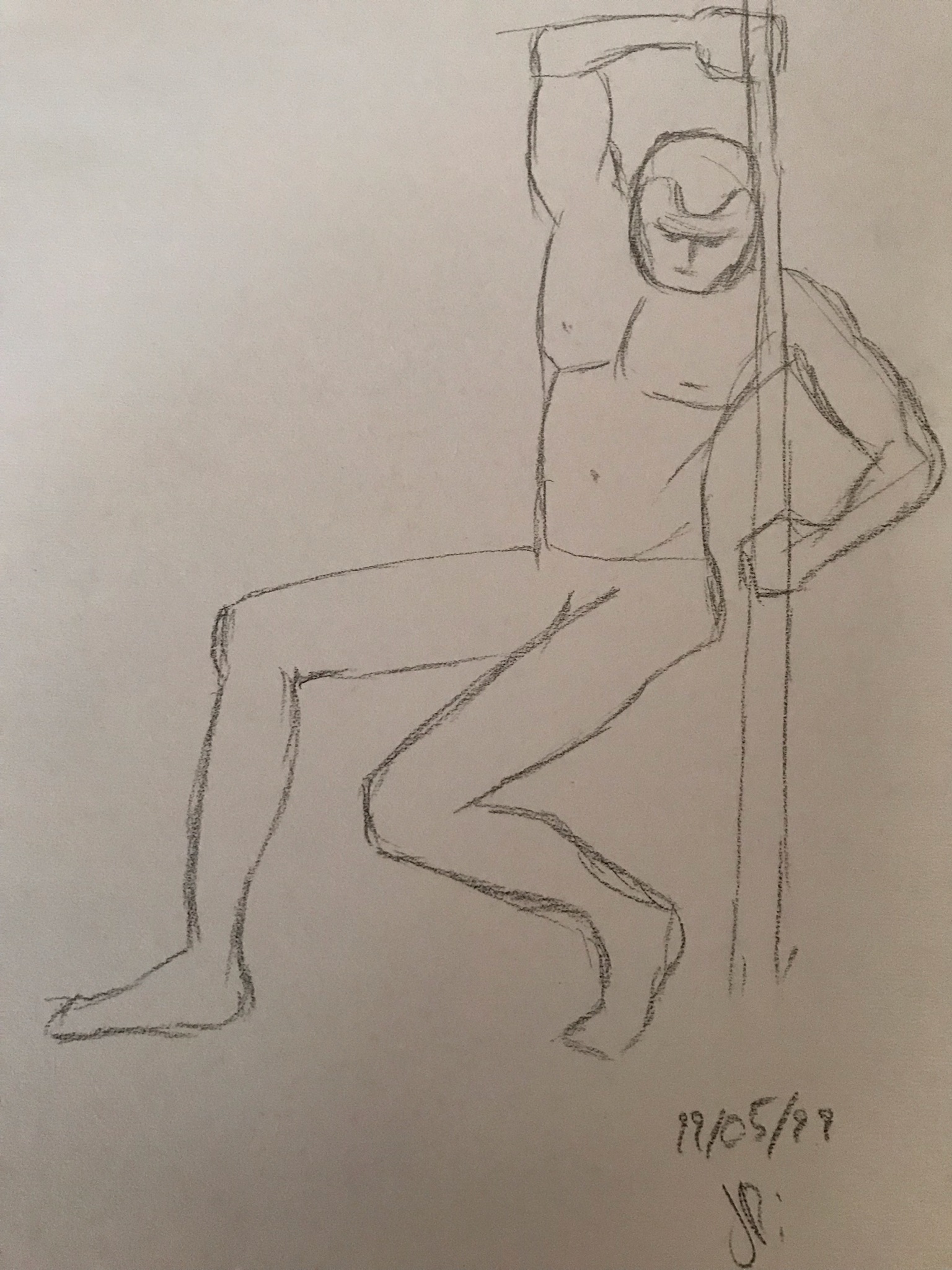 Modele vivant pose moyenne en 5mn de Jean pierre le 22 mai 2022
