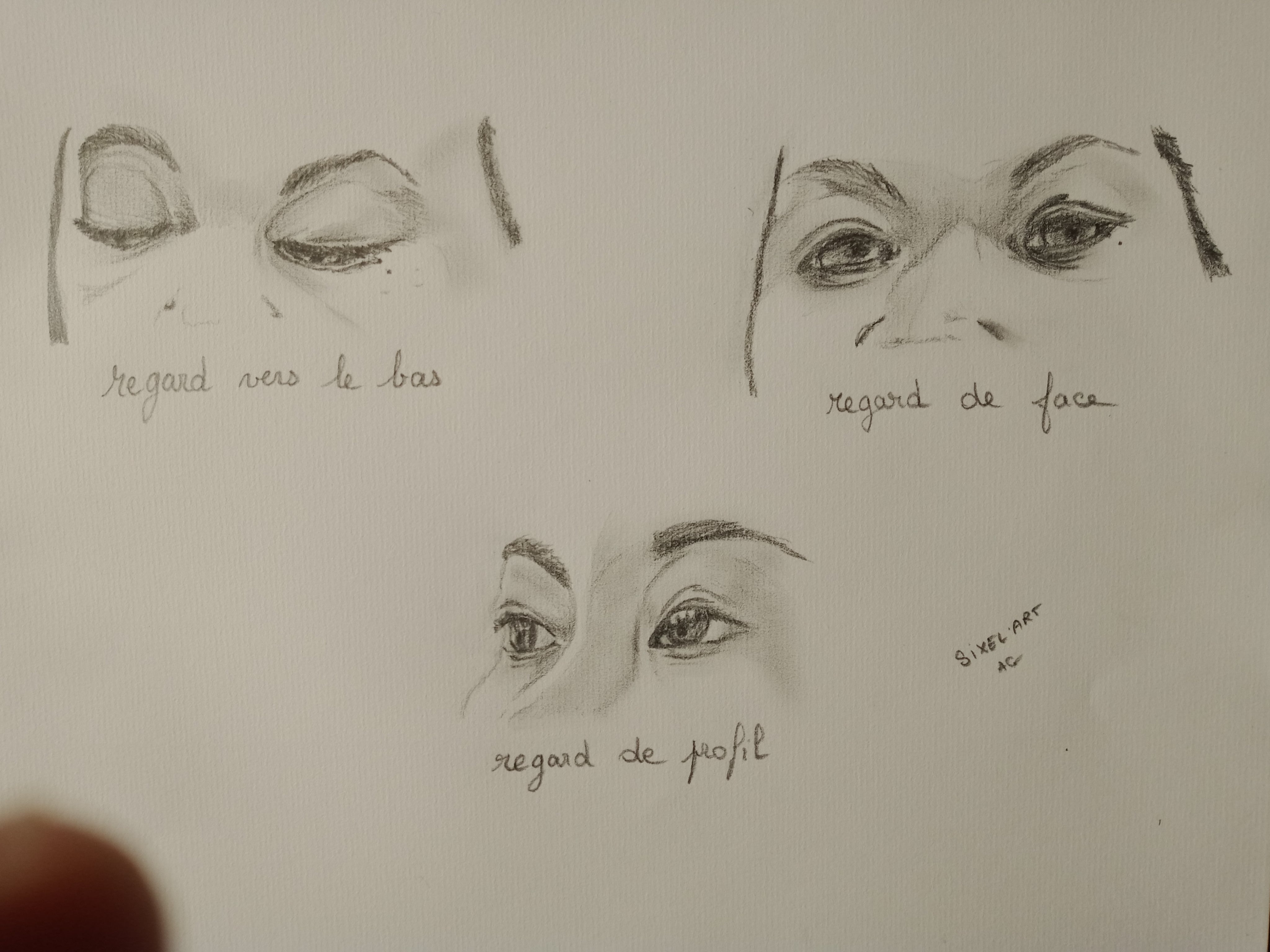 Apprendre à dessiner le visage : Les yeux de Audrey le 23 mai 2022