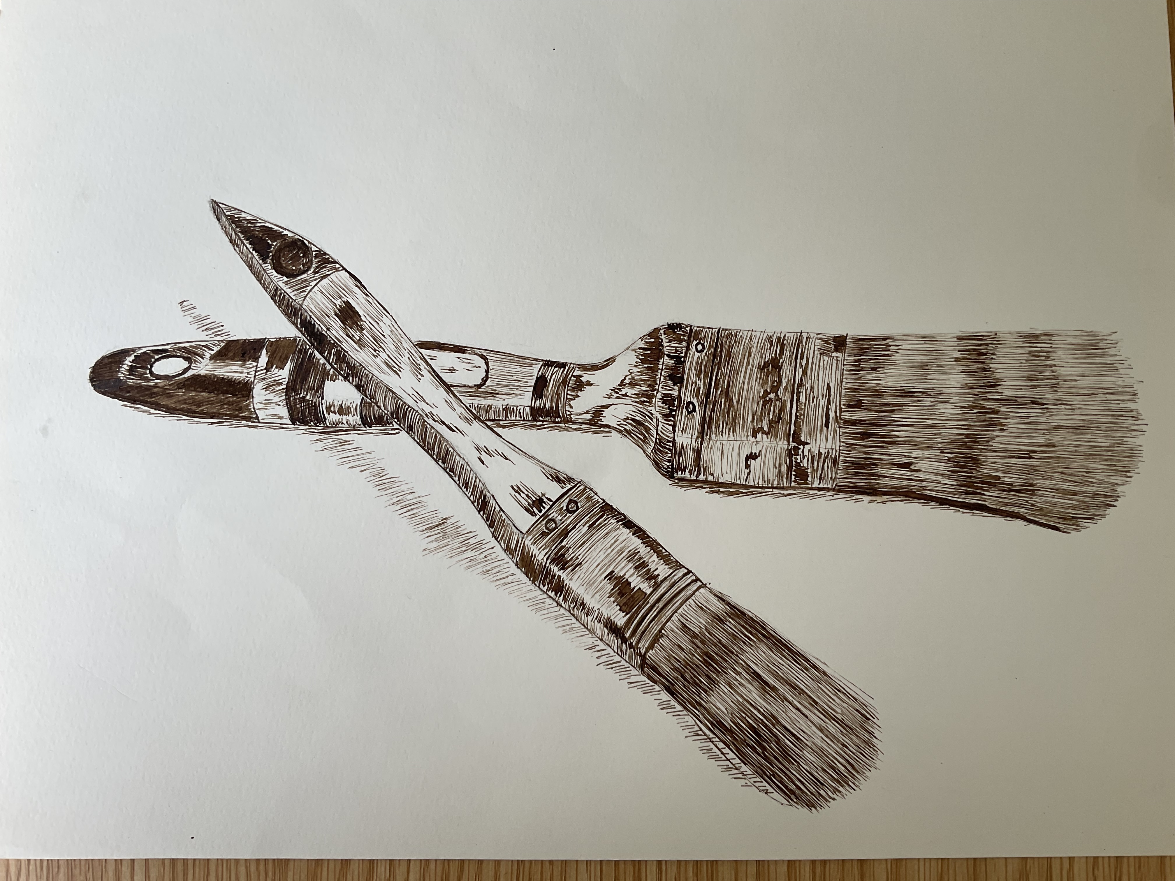 Dessiner des pinceaux à la plume de Sylvie le 13 juin 2022