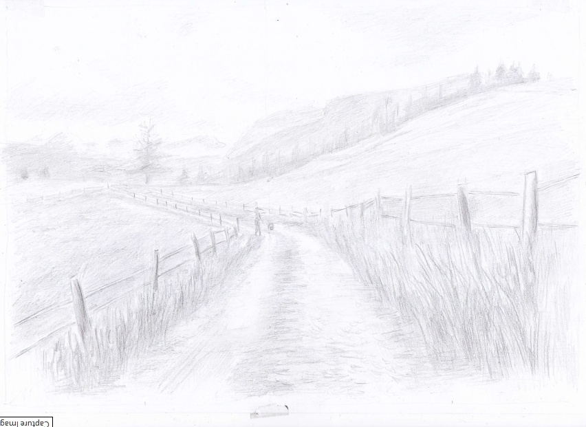 Perspective de paysage en Dessin de Muriel le 19 juin 2022