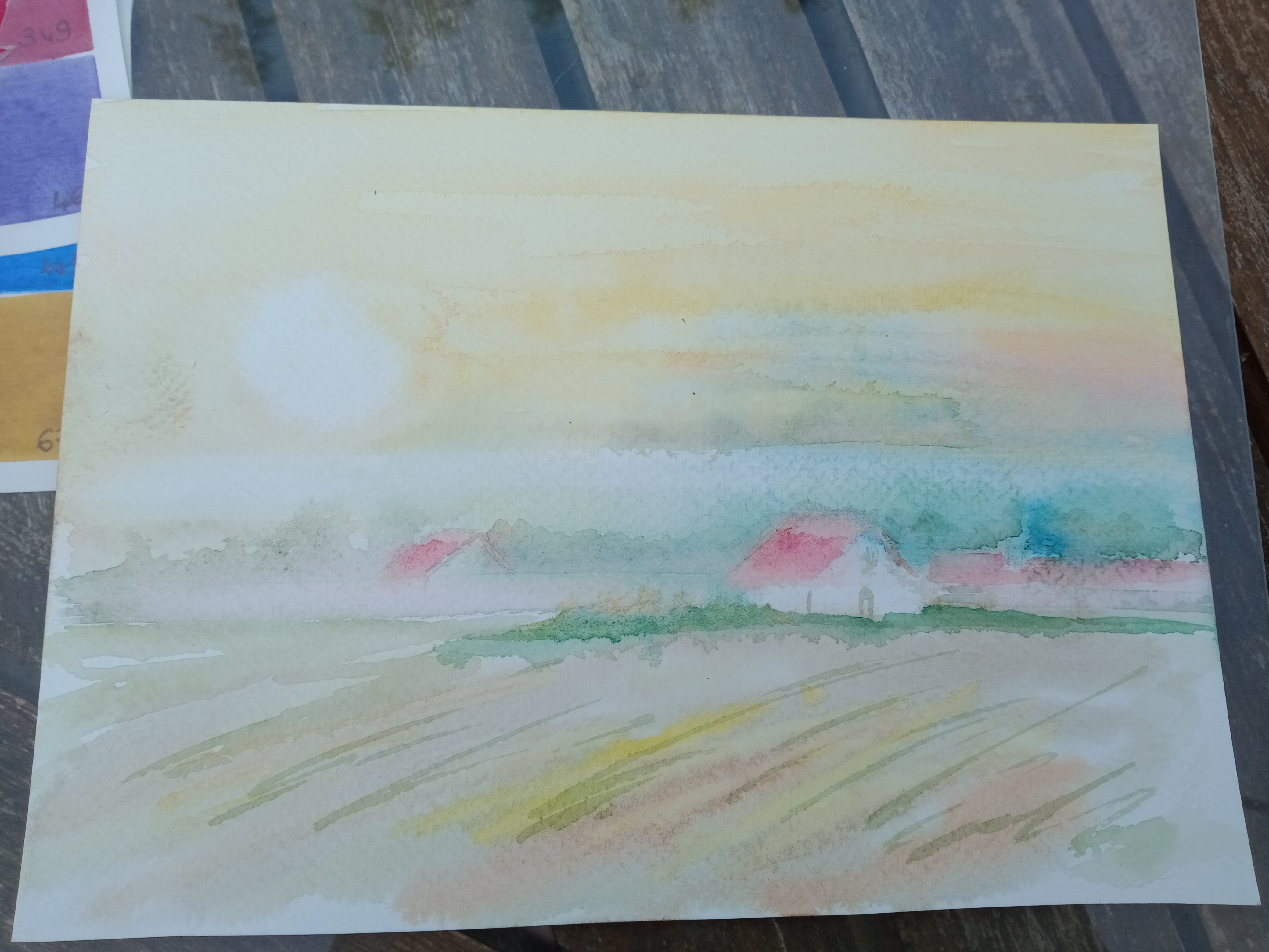 Des ciels changeants à l'Aquarelle : Un ciel d'Automne de Audrey le 19 juin 2022
