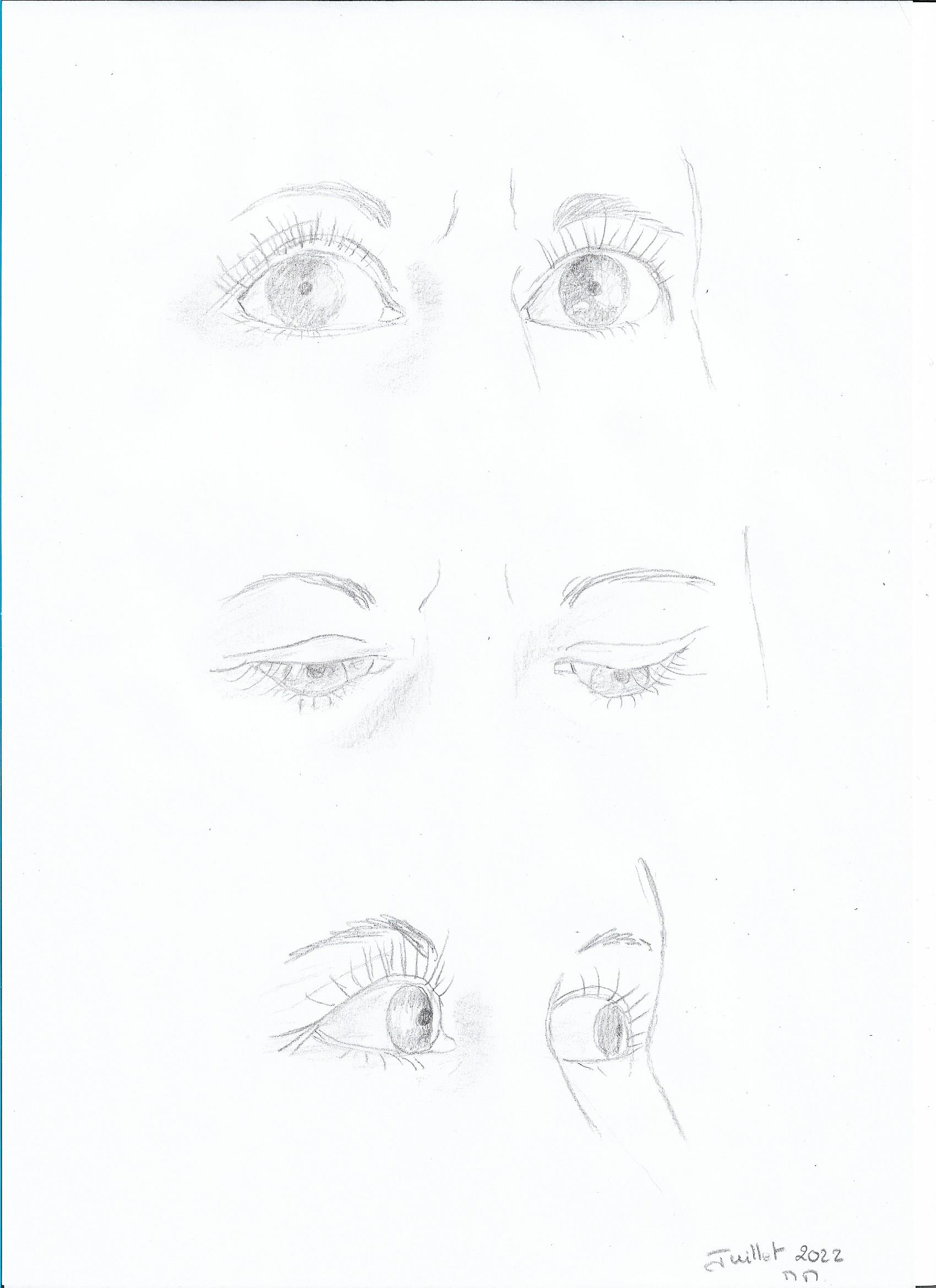 Apprendre à dessiner le visage : Les yeux de Michele le 25 juillet 2022