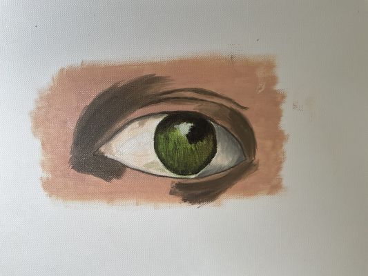 Peindre un oeil réaliste à l'Huile de Sylvie le 05 août 2022