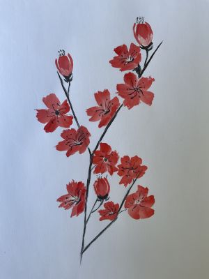 Peindre des fleurs de cerisier de Sylvie le 09 août 2022