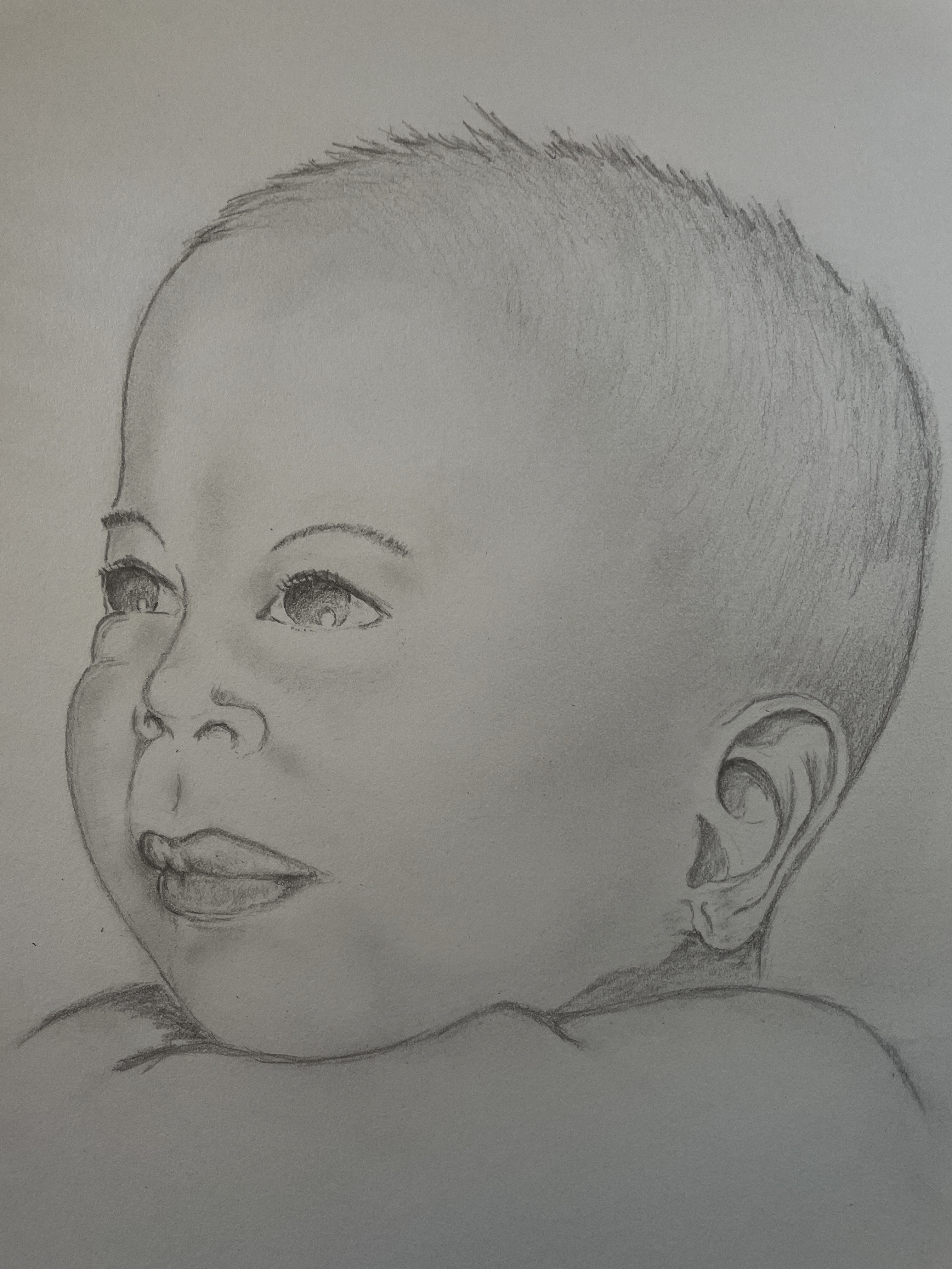 Dessiner le visage d'un bébé de Manuela le 14 août 2022