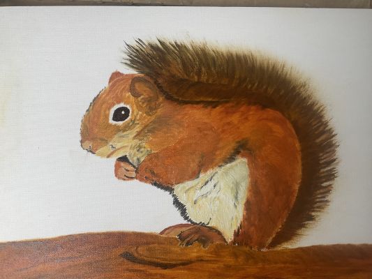 Peindre le pelage d'animaux à l'huile de Sylvie le 18 août 2022