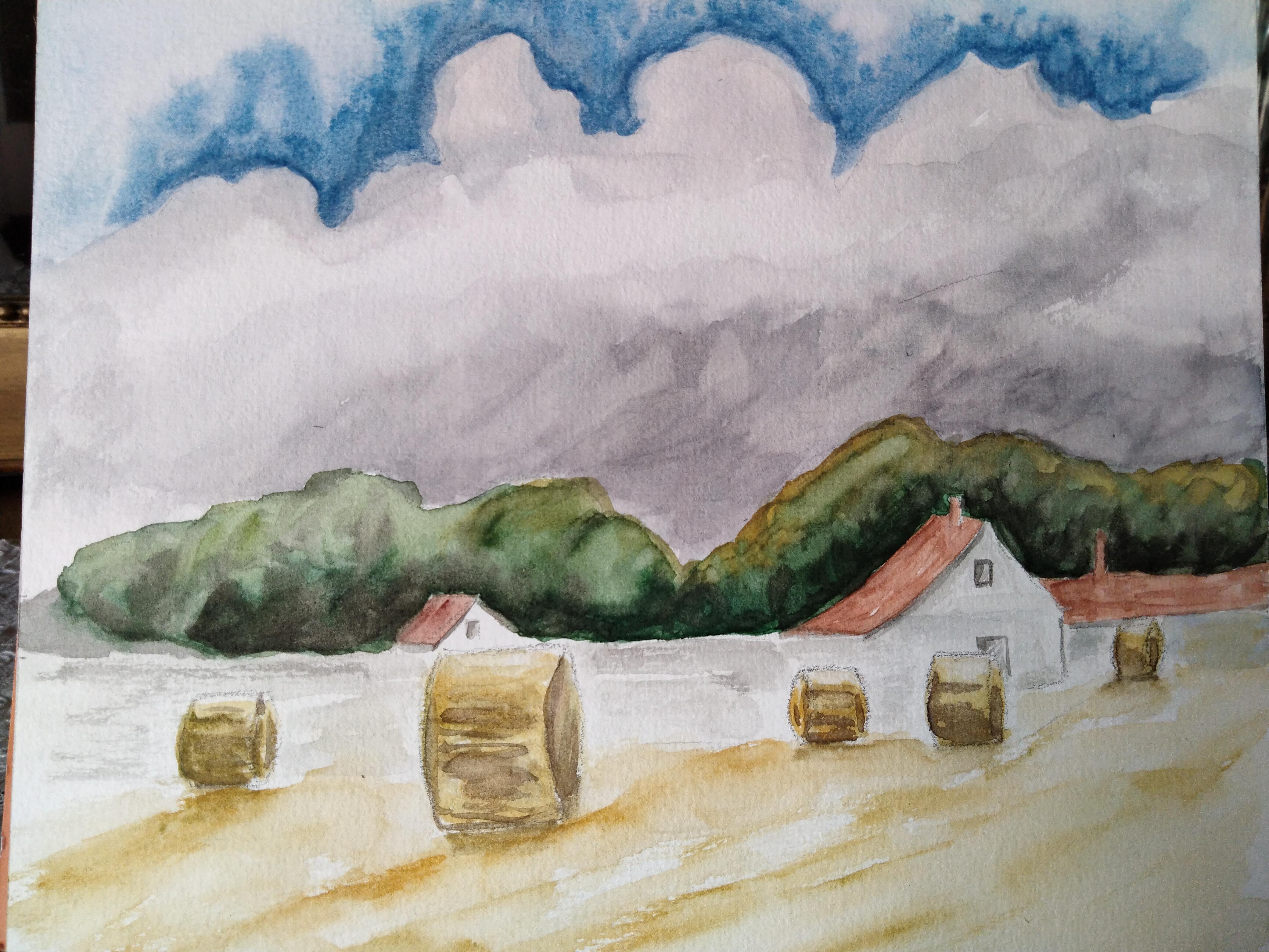 Des Ciels changeants à l'Aquarelle : l'été ! de Sylvie le 08 septembre 2022