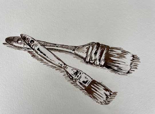 Dessiner des pinceaux à la plume de Manuela le 21 septembre 2022