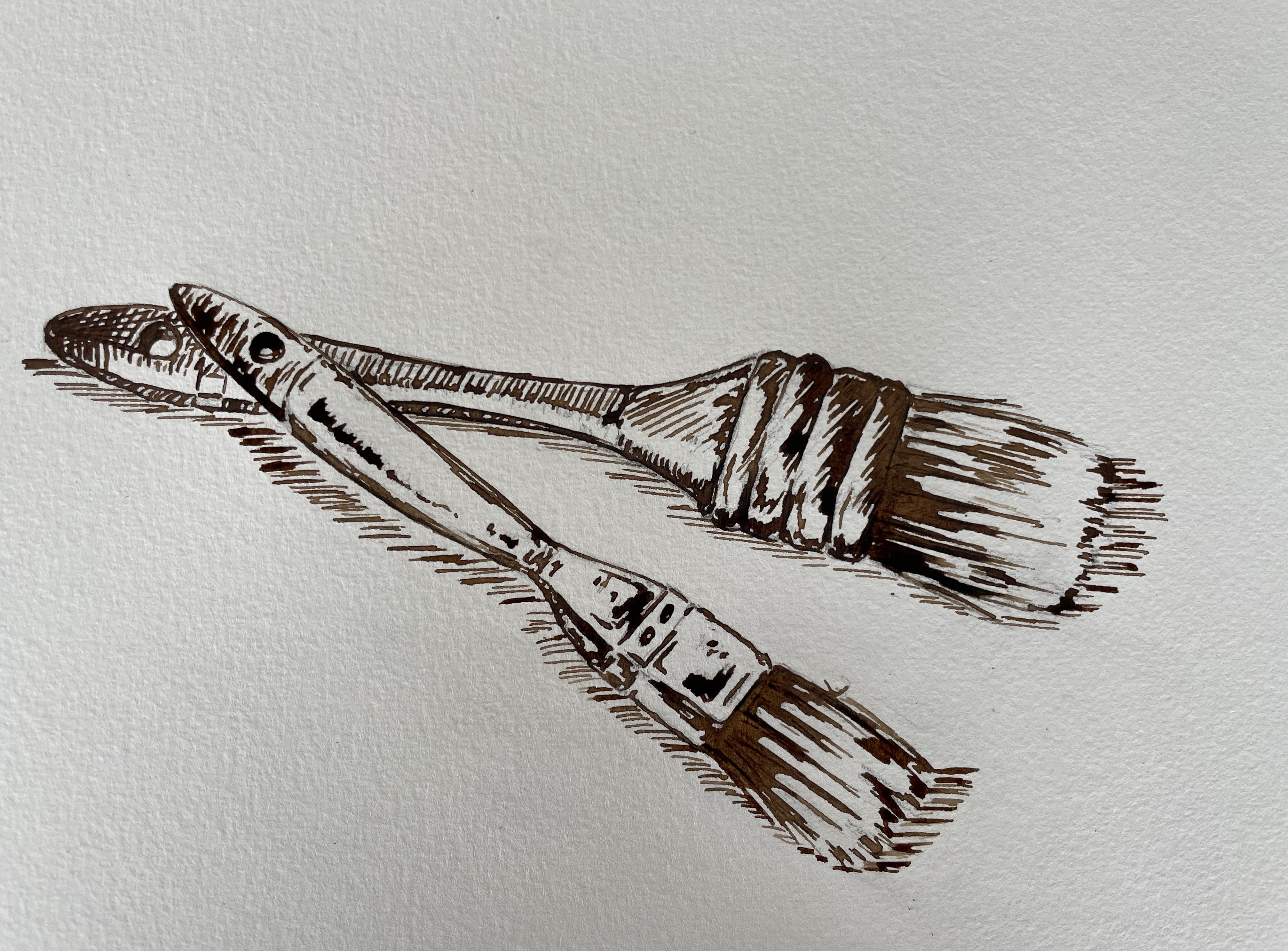 Dessiner des pinceaux à la plume de Manuela le 21 septembre 2022