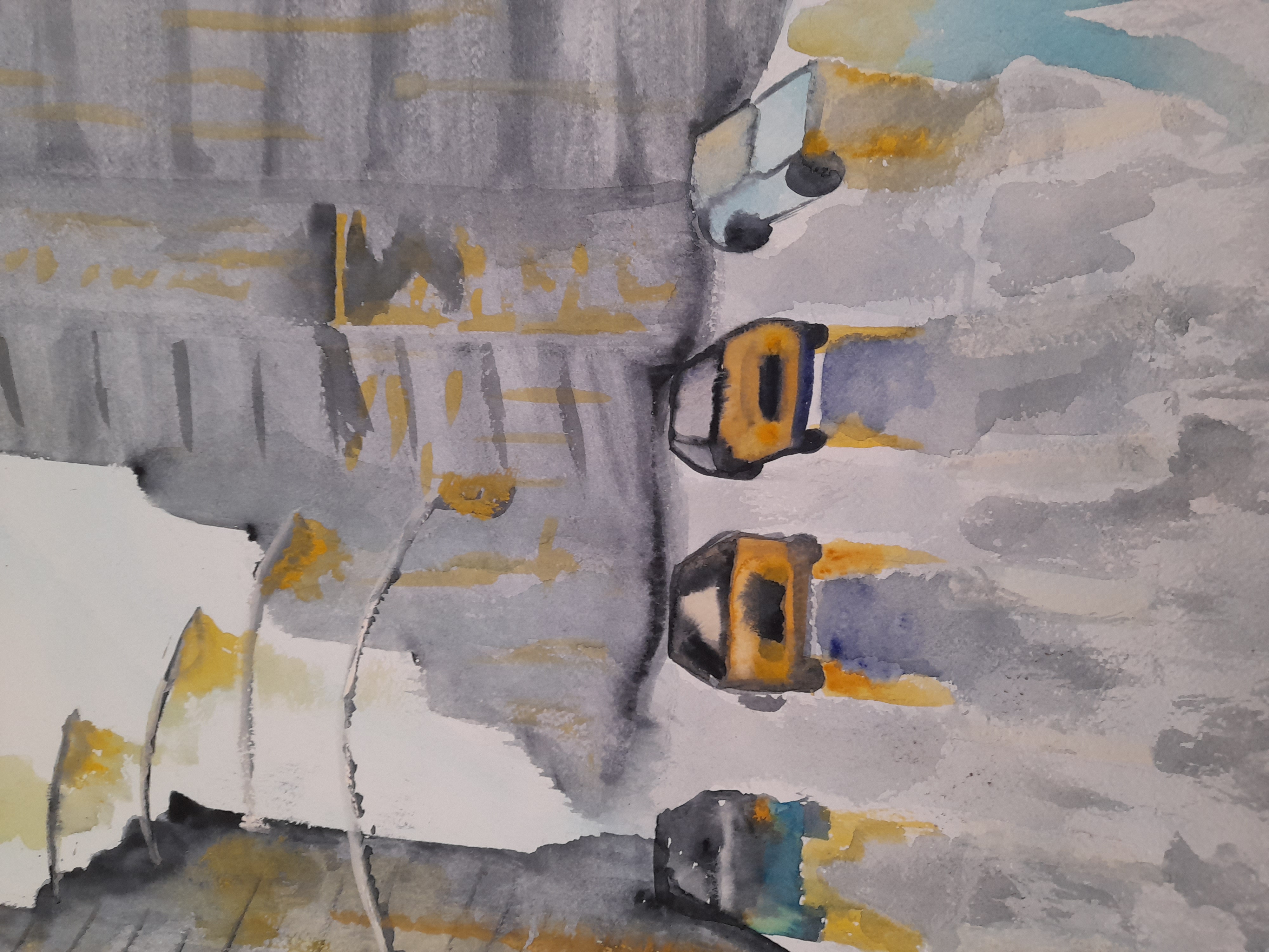 Scène urbaine à l'Aquarelle Episode 01 de Pascale le 24 septembre 2022