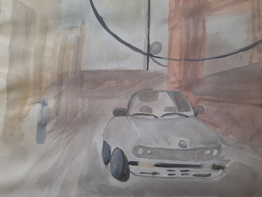 Scène urbaine a l'Aquarelle Episode 03 de Pascale le 24 septembre 2022