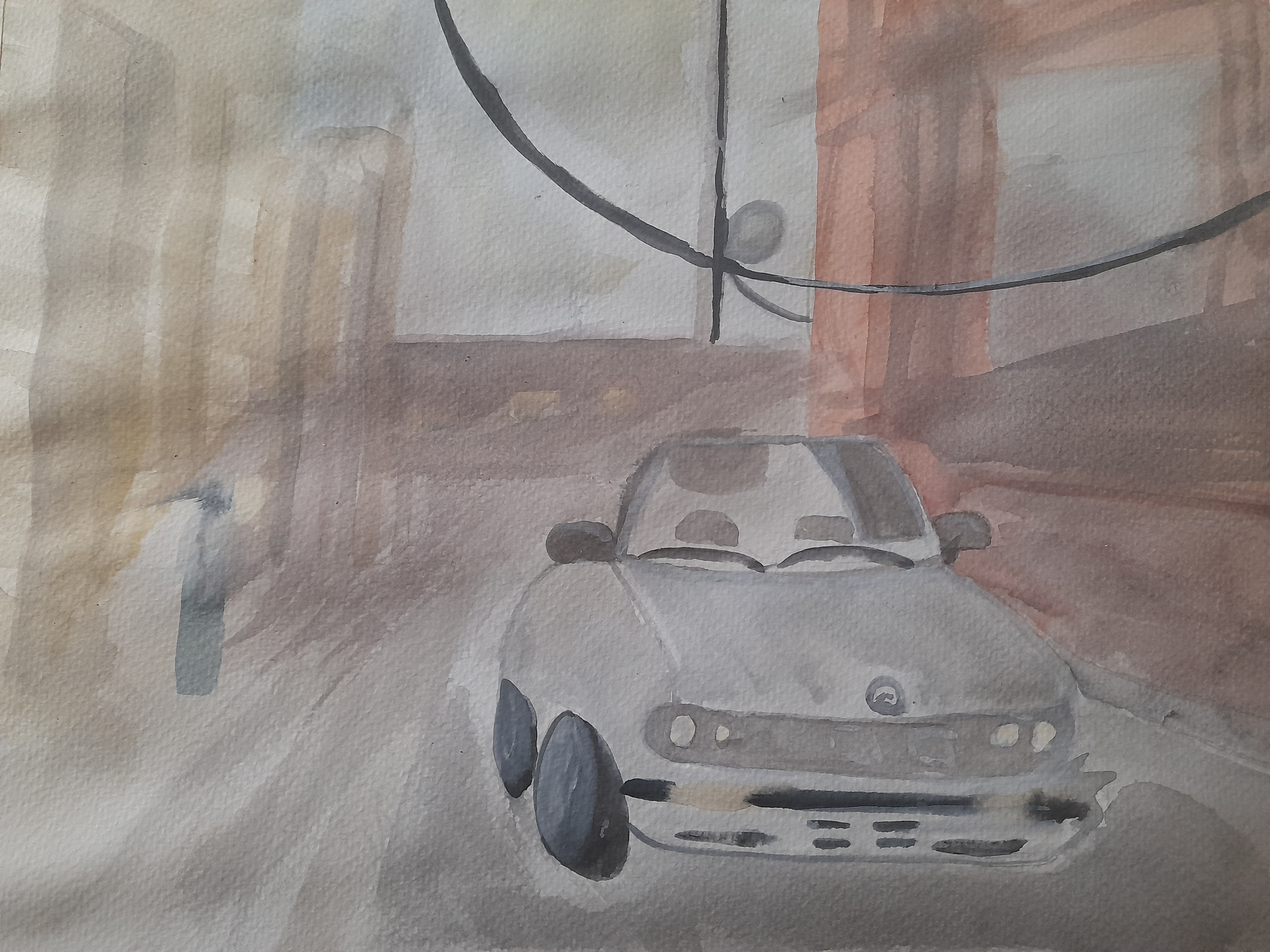 Scène urbaine a l'Aquarelle Episode 03 de Pascale le 24 septembre 2022