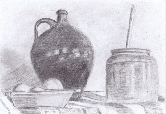 Dessiner une nature morte simple de Muriel le 27 septembre 2022