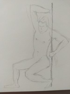 Modele vivant pose moyenne en 5mn de Aurelien le 13 octobre 2022