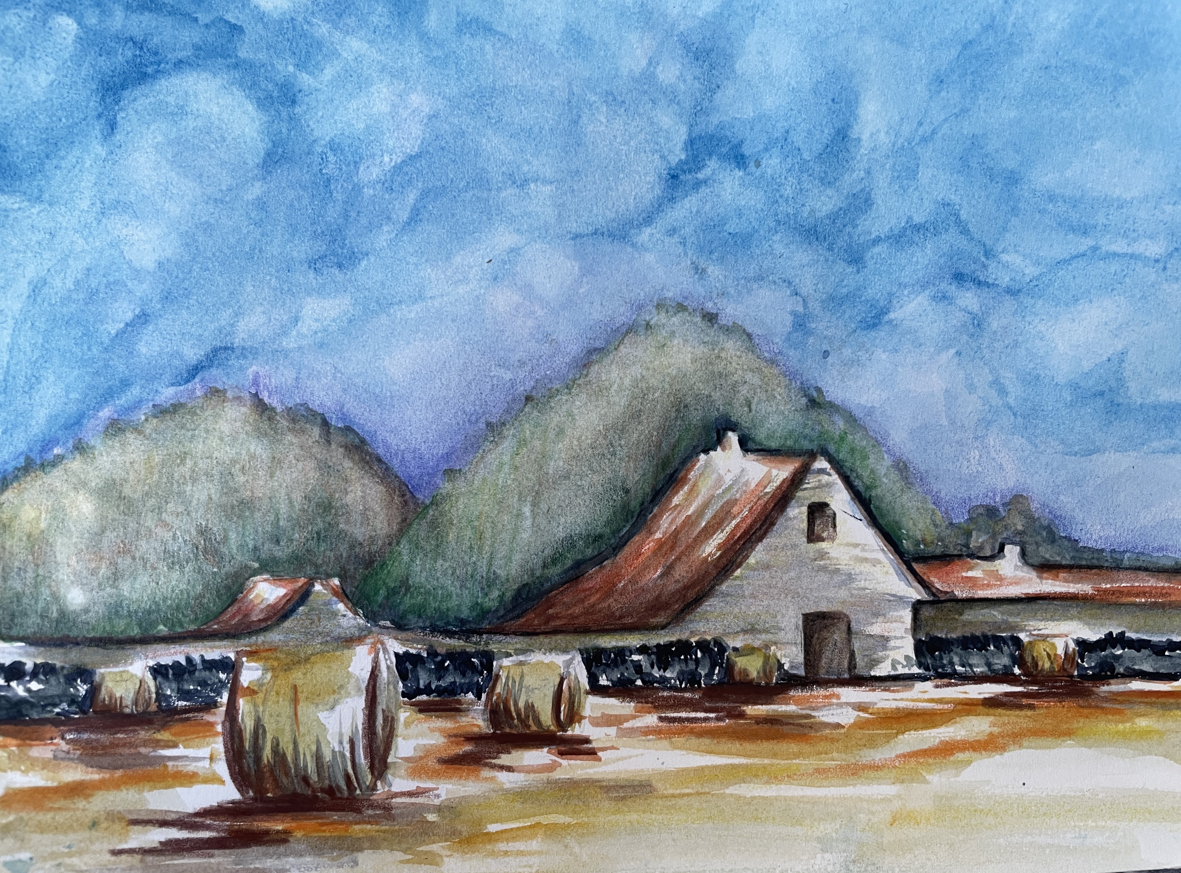 Des Ciels changeants à l'Aquarelle : l'été ! de Manuela le 13 octobre 2022