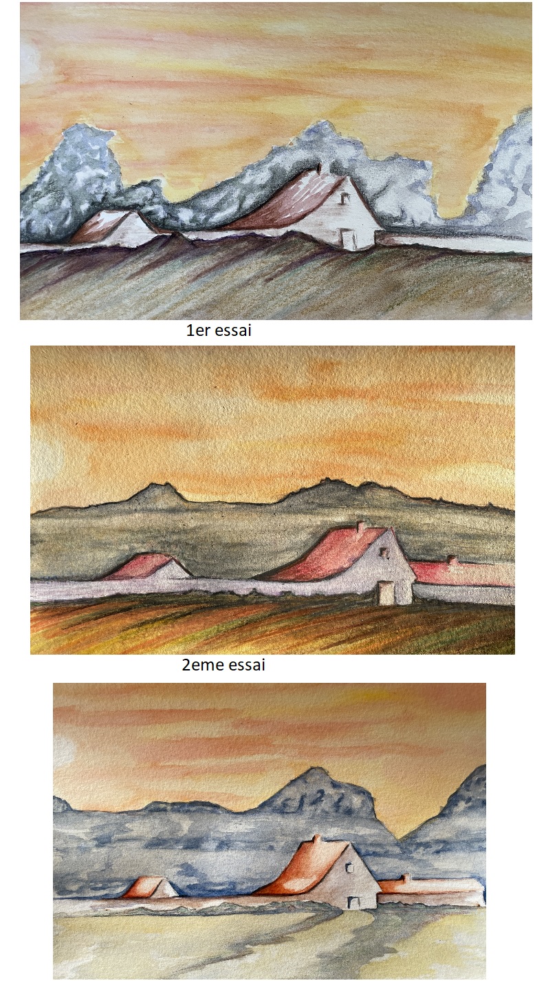 Des ciels changeants à l'Aquarelle : Un ciel d'Automne de Manuela le 18 octobre 2022