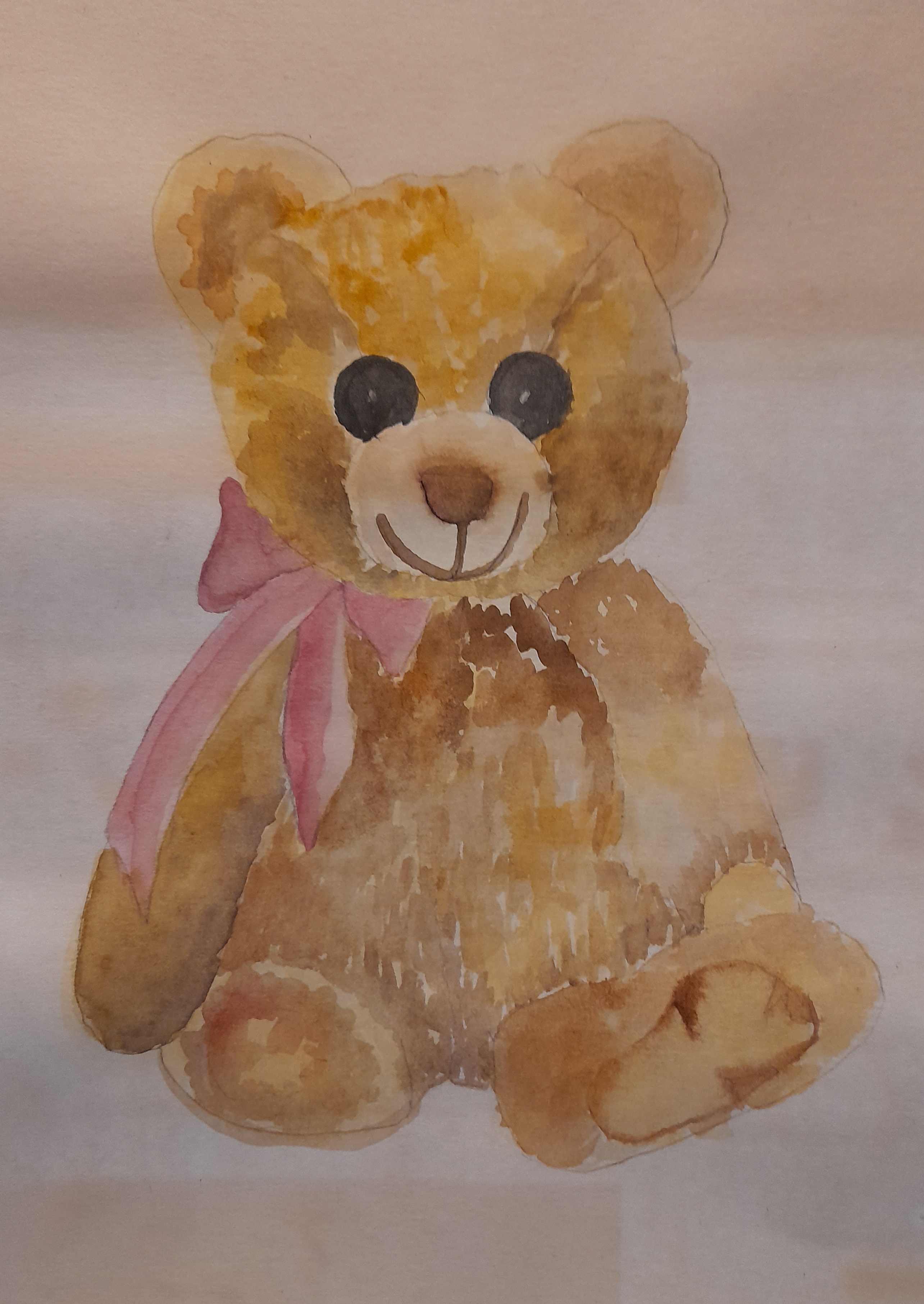 Un nounours à l'Aquarelle de Pascale le 22 octobre 2022