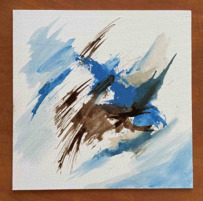 Le mélange de la gouache et du brou de noix de Marie-christine le 26 octobre 2022