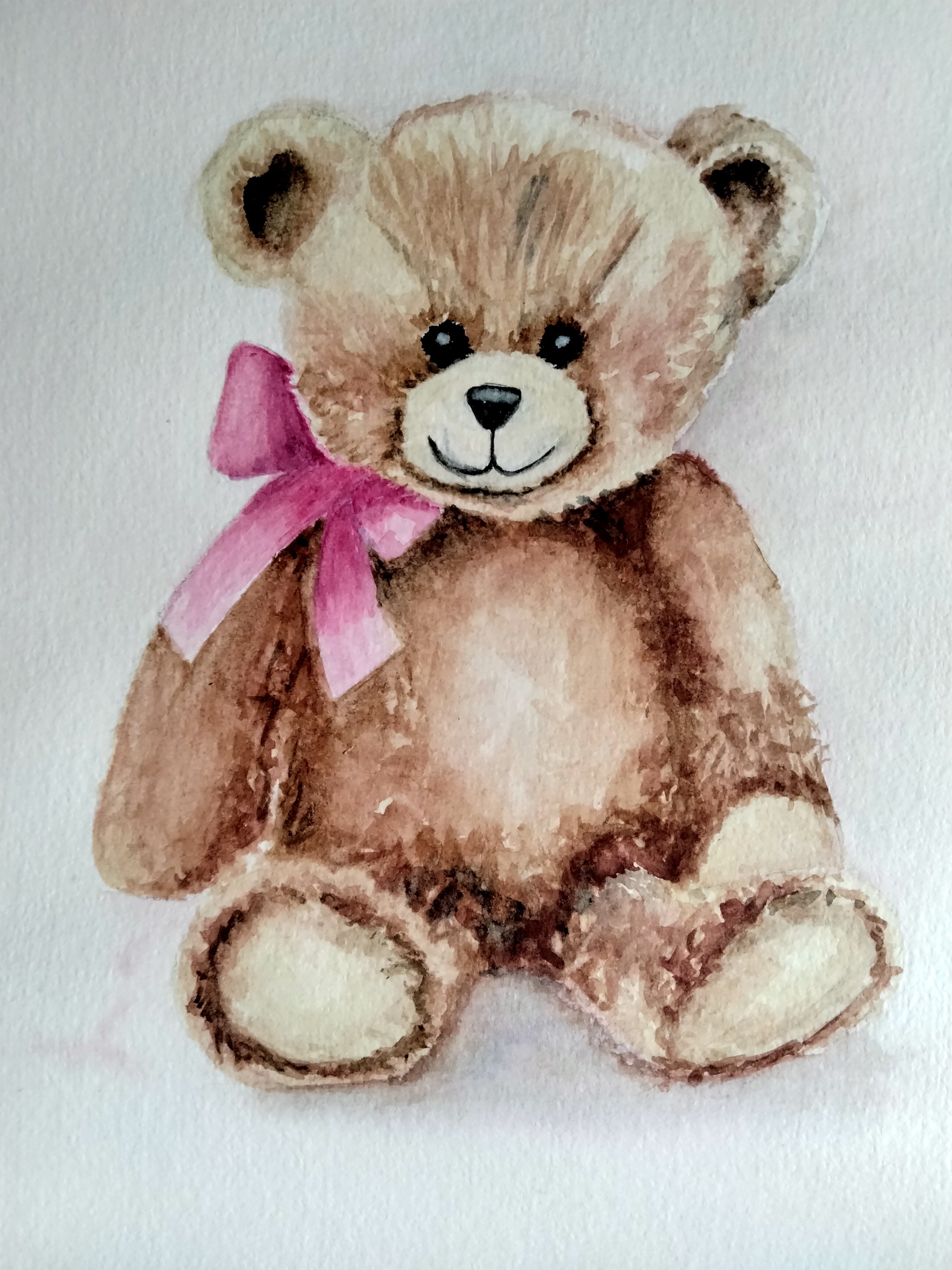 Un nounours à l'Aquarelle de Sylvie le 26 octobre 2022