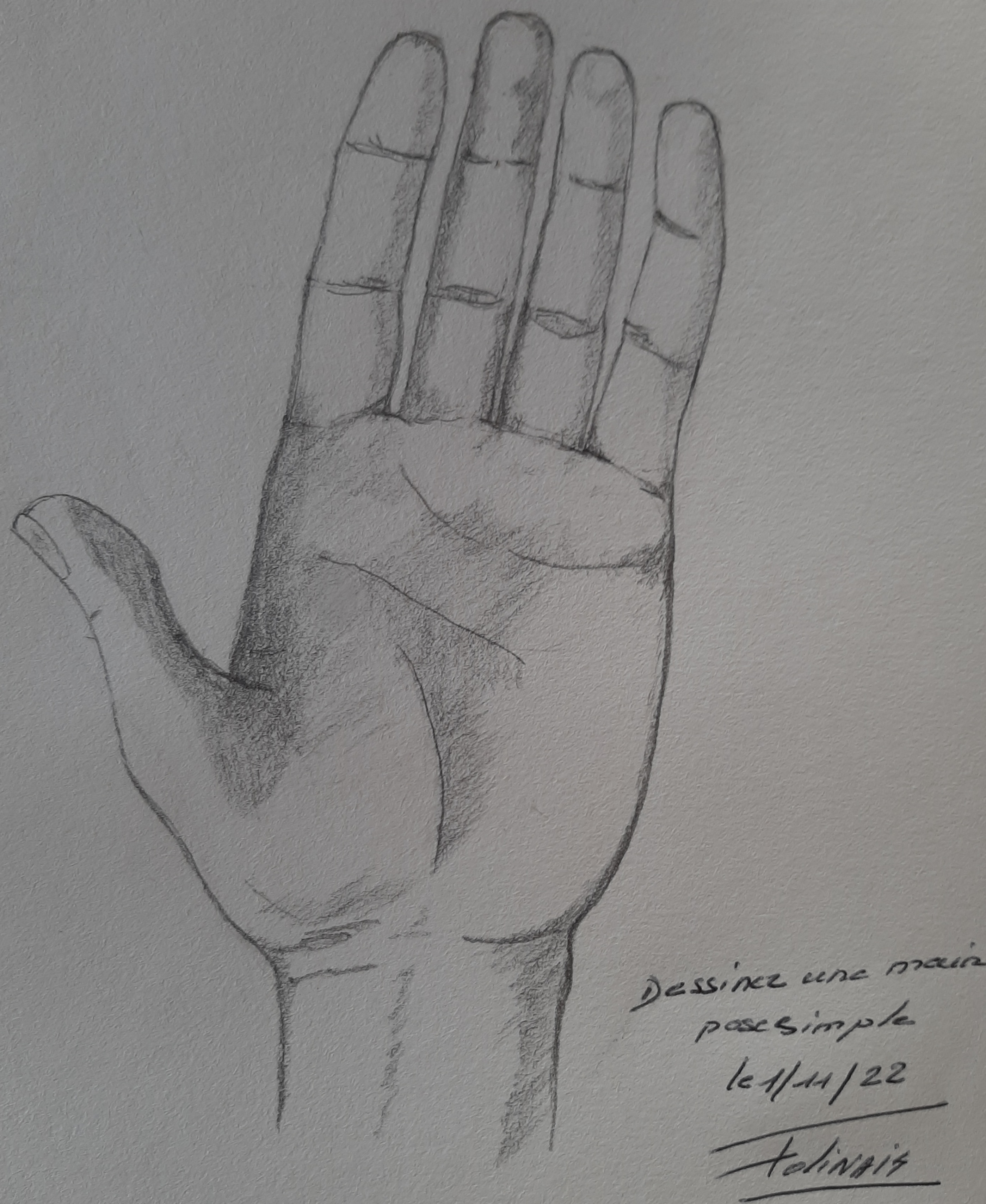 Une main, pose simple de Janick le 01 novembre 2022