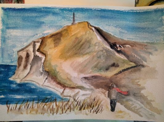Carnet de voyage à l'aquarelle : Le cap Blanc-nez ! de Sylvie le 03 novembre 2022