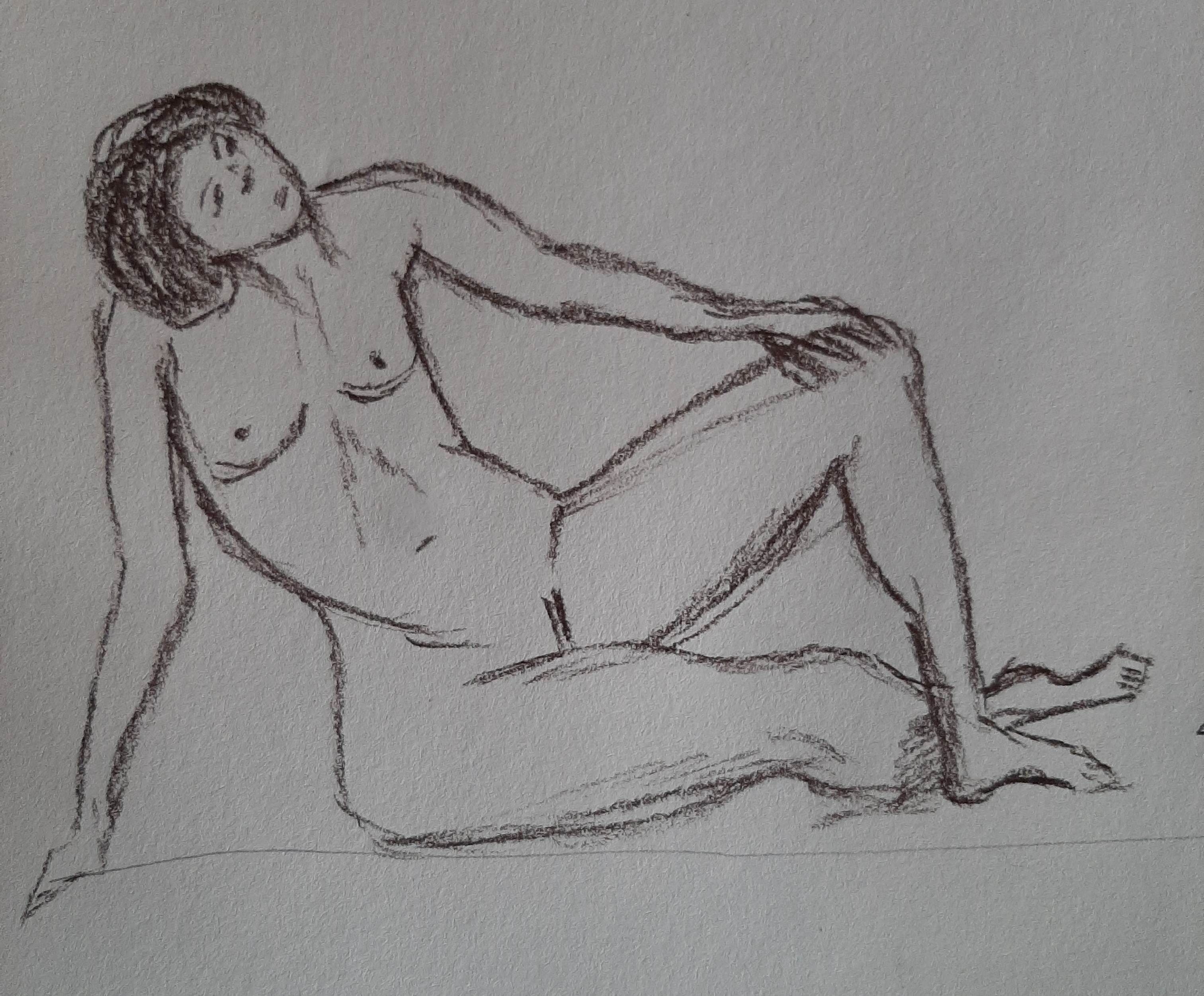 Croquis en 5 minutes à la craie carrée de Janick le 22 novembre 2022