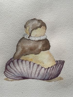 Une religieuse au chocolat à l'Aquarelle de Manuela le 05 décembre 2022