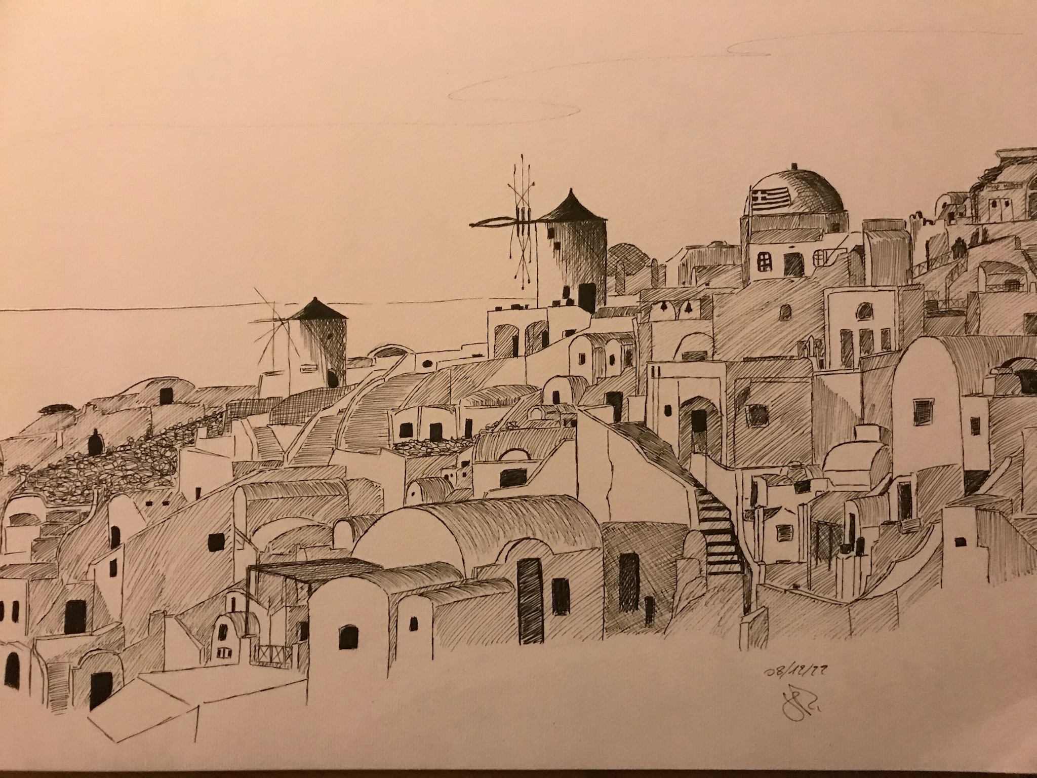 Dessiner un paysage Grec de manière graphique de Jean pierre le 08 décembre 2022