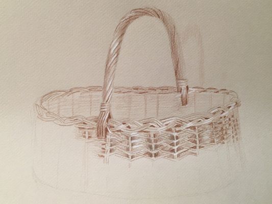 Dessiner un panier en osier de Valerie le 24 décembre 2022