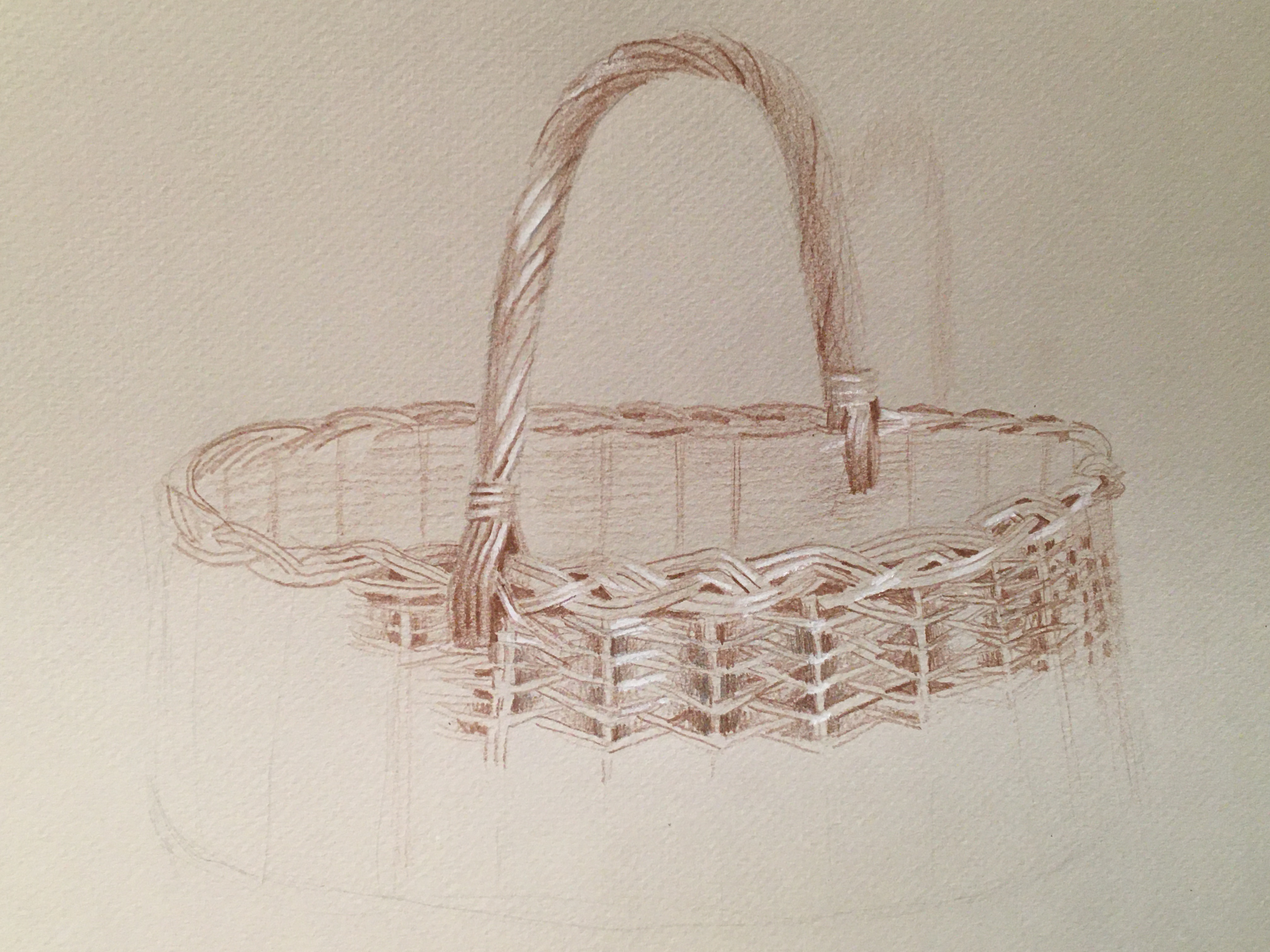 Dessiner un panier en osier de Valerie le 24 décembre 2022