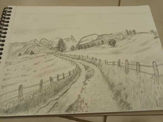Perspective de paysage en Dessin de Annie le 29 décembre 2022