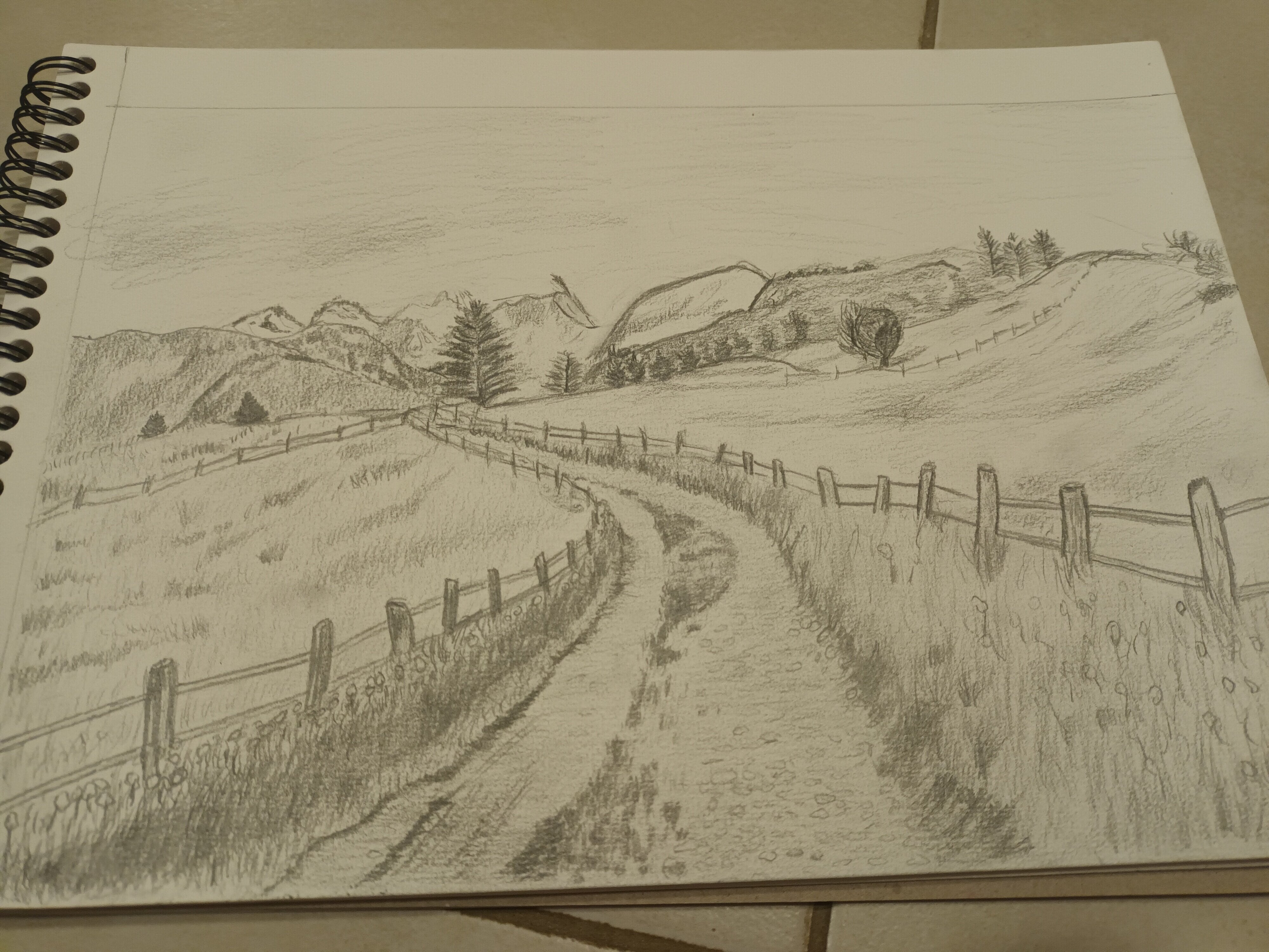 Perspective de paysage en Dessin de Annie le 29 décembre 2022