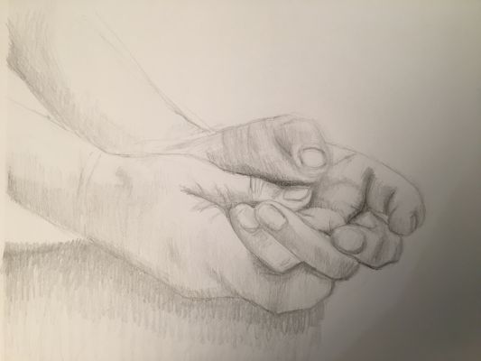 Dessiner les mains d'un senior de Valerie le 08 janvier 2023
