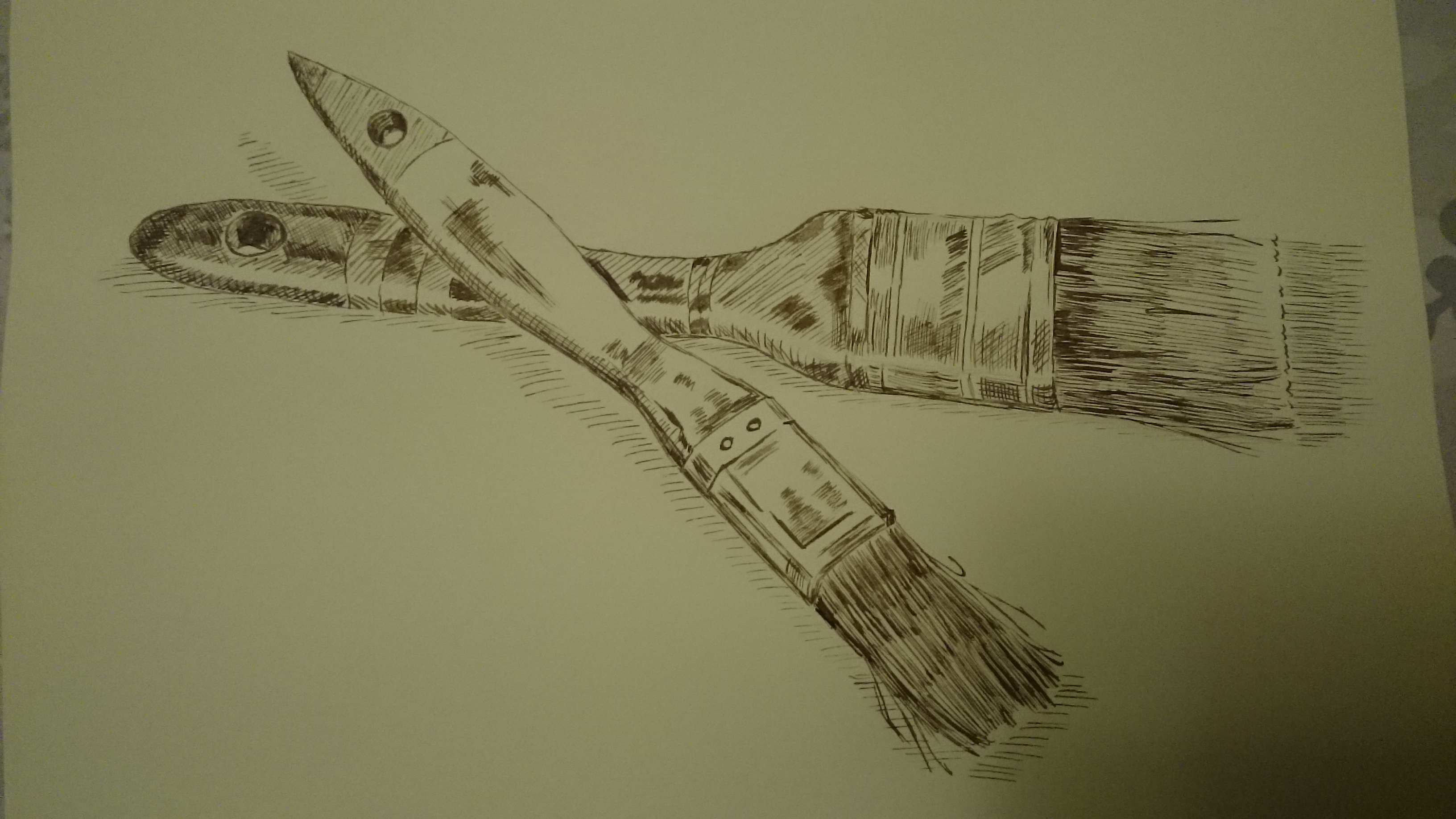 Dessiner des pinceaux à la plume de Françoise le 12 janvier 2023