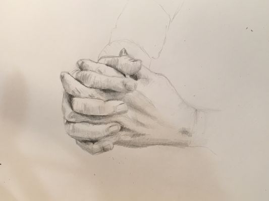 Dessiner les mains pose complexe de Valerie le 14 janvier 2023