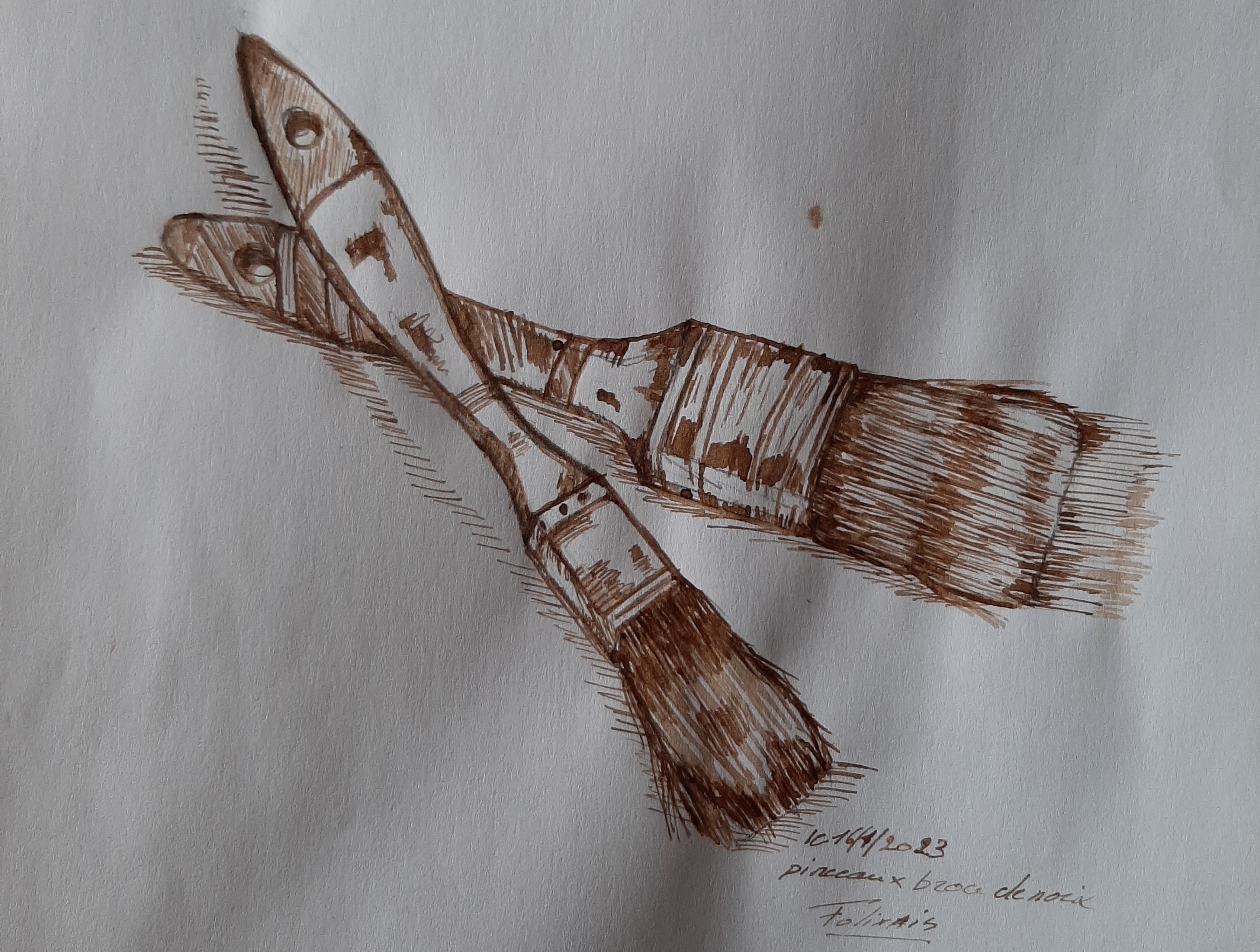 Dessiner des pinceaux à la plume de Janick le 17 janvier 2023