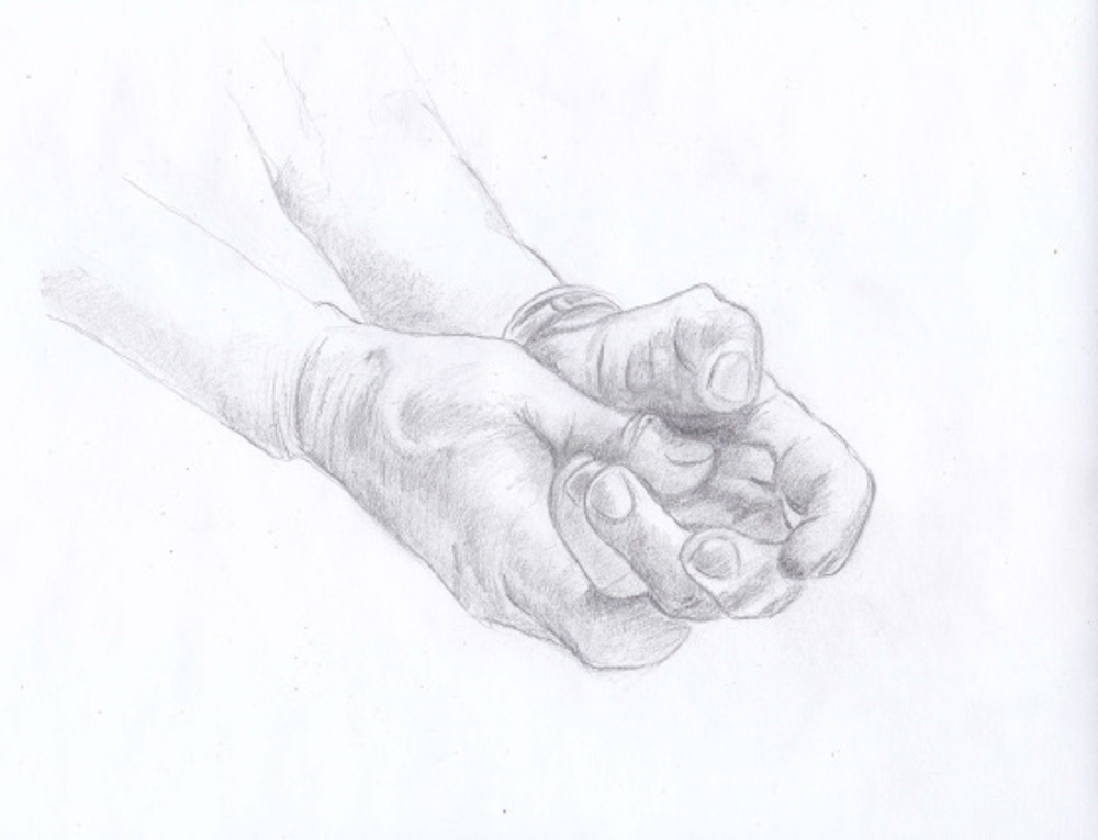 Dessiner les mains d'un senior de Muriel le 23 janvier 2023