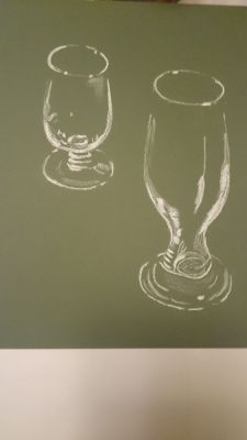 Transparence sur fond noir au dessin de Françoise le 23 janvier 2023