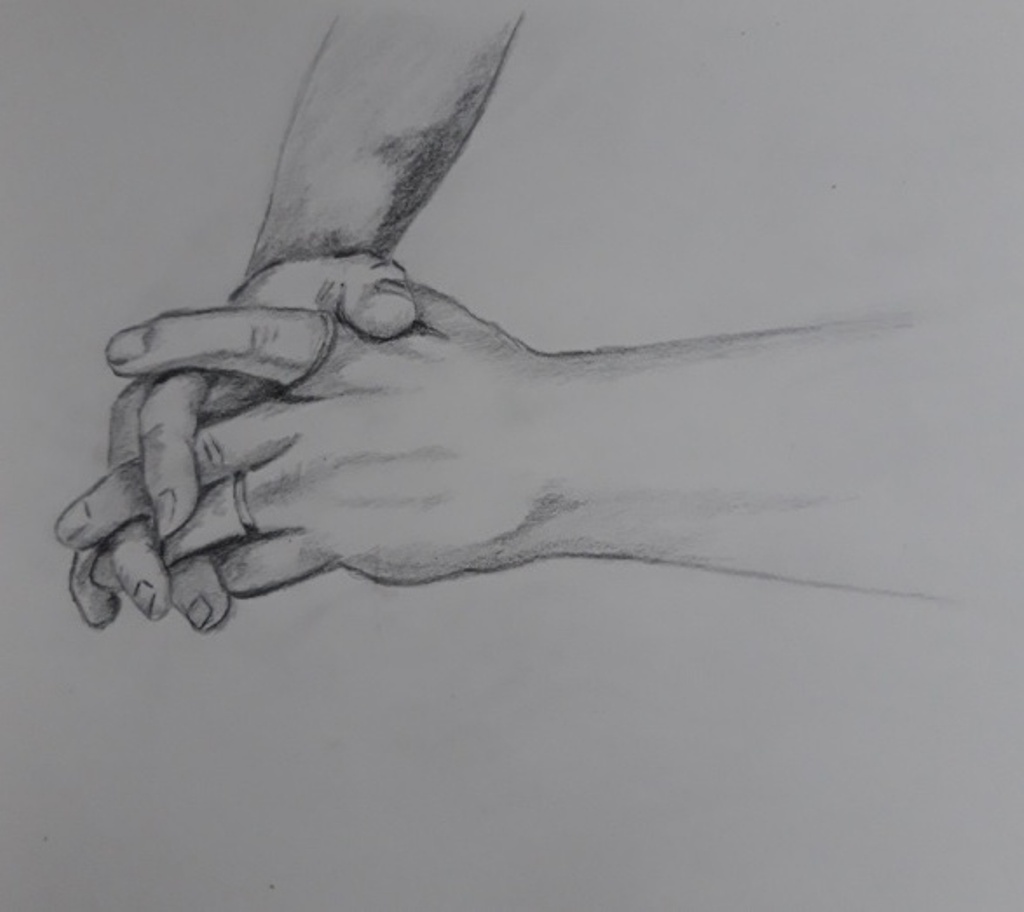 Dessiner les mains pose complexe de Muriel le 28 janvier 2023