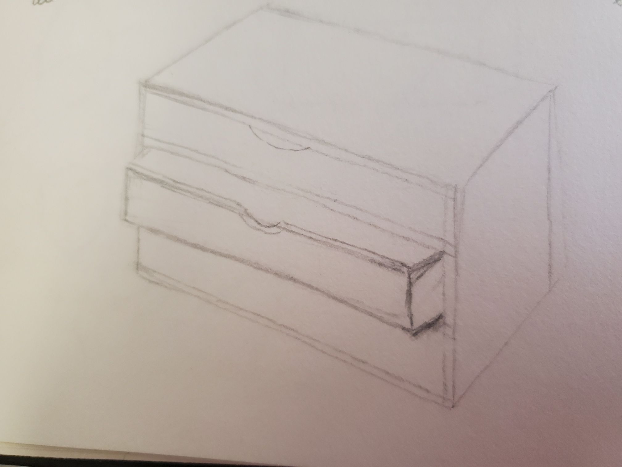 Dessiner un objet simple en perspective de Nathalie le 04 février 2023