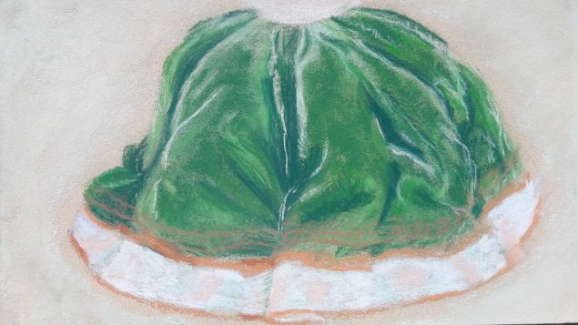 Un drapé de robe de théâtre au pastel de Anne-marie le 07 février 2023
