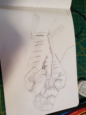 Dessiner les mains d'un senior de Nathalie le 19 février 2023